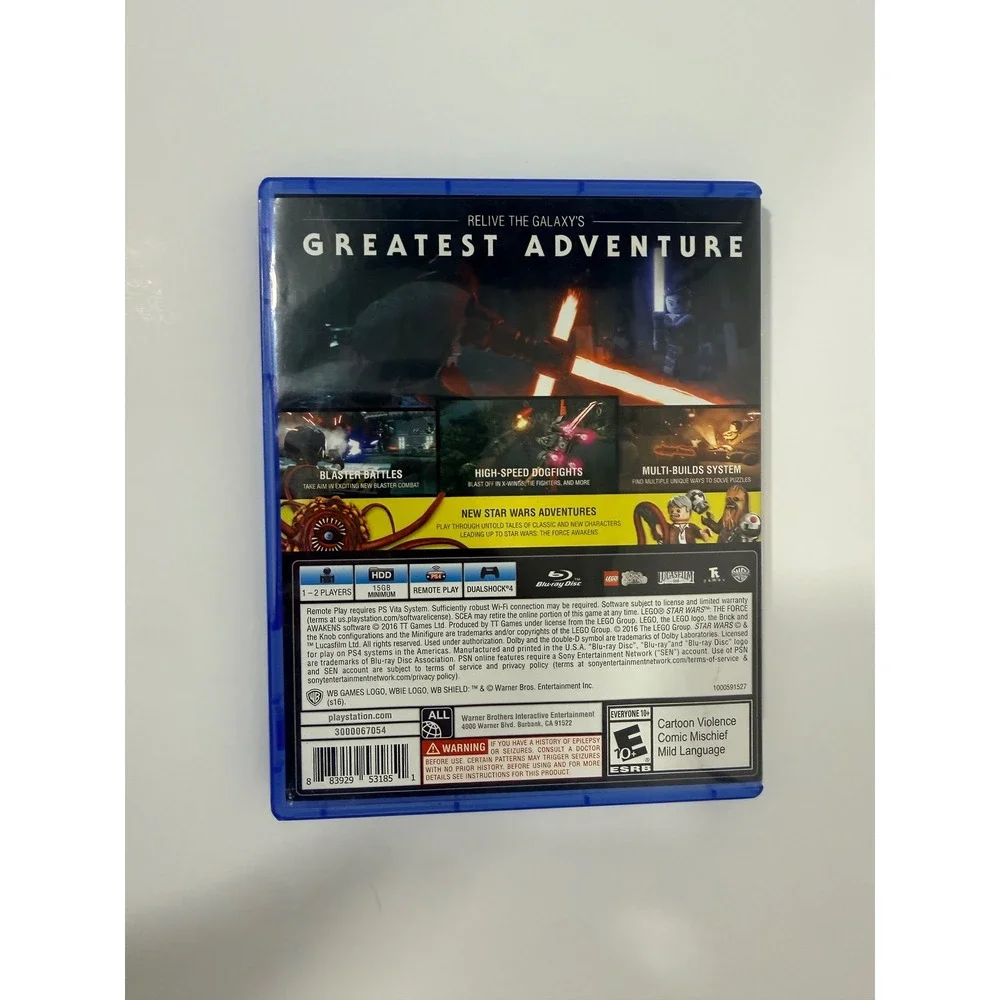 LEGO Star Wars The Force Awakens PS4 Game Blue Good Action Adventure